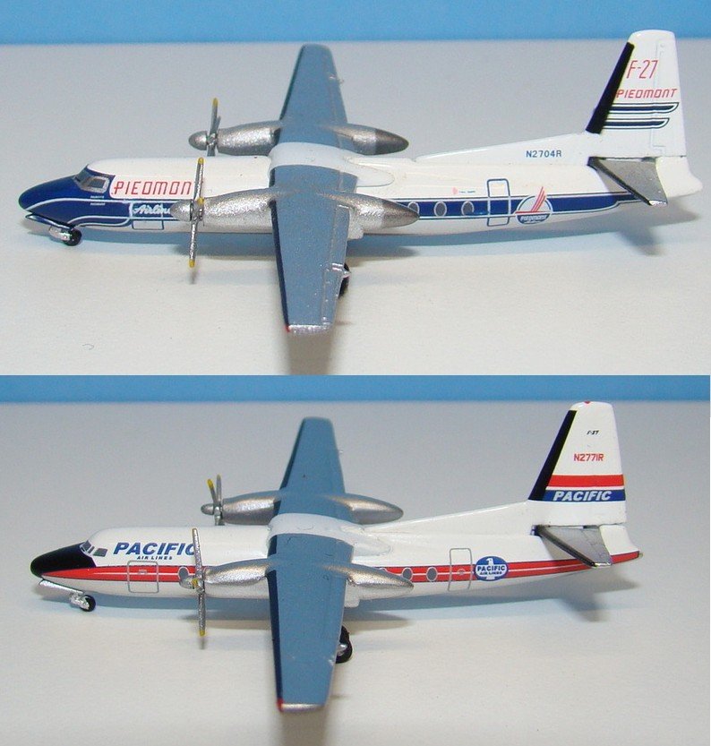 The first and second version of the F27 moulds side by side.