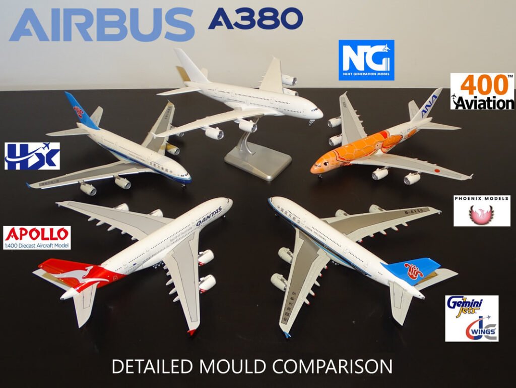 Airbus A380 Detailed Mould Comparison - YESTERDAY'S AIRLINES