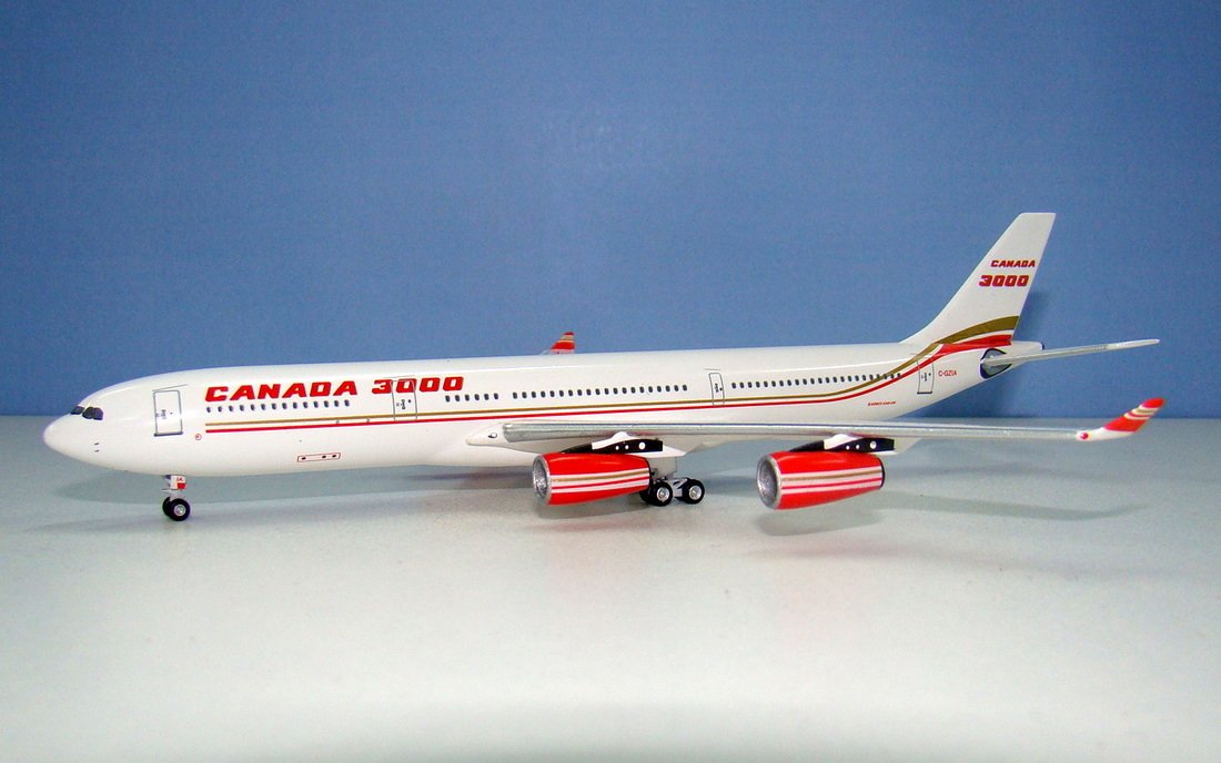 Canada 3000 Airbus A340-313X C-GZIA Aeroclassics 1:400 Scale Model Airliner
