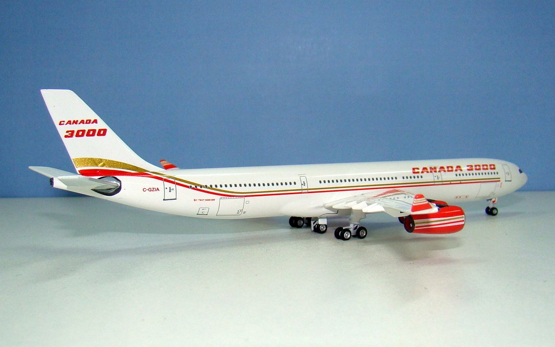 Canada 3000 Airbus A340-313X C-GZIA Aeroclassics 1:400 Scale Model Airliner