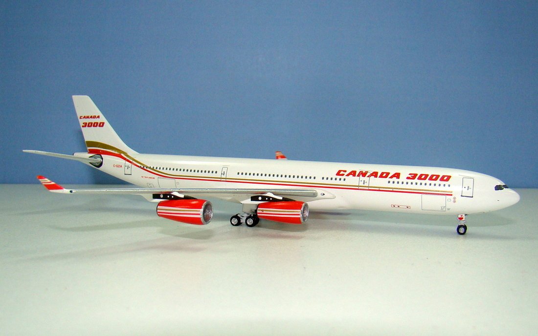 Canada 3000 Airbus A340-313X C-GZIA Aeroclassics 1:400 Scale Model Airliner