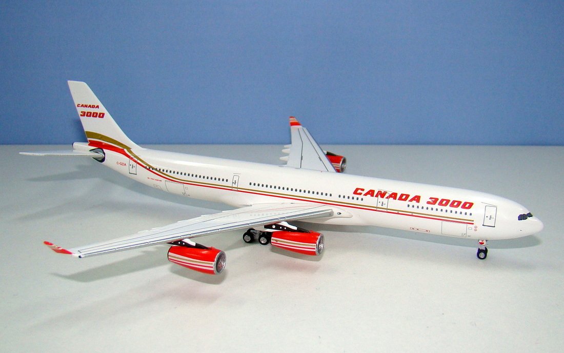 Canada 3000 Airbus A340-313X C-GZIA Aeroclassics 1:400 Scale Model Airliner
