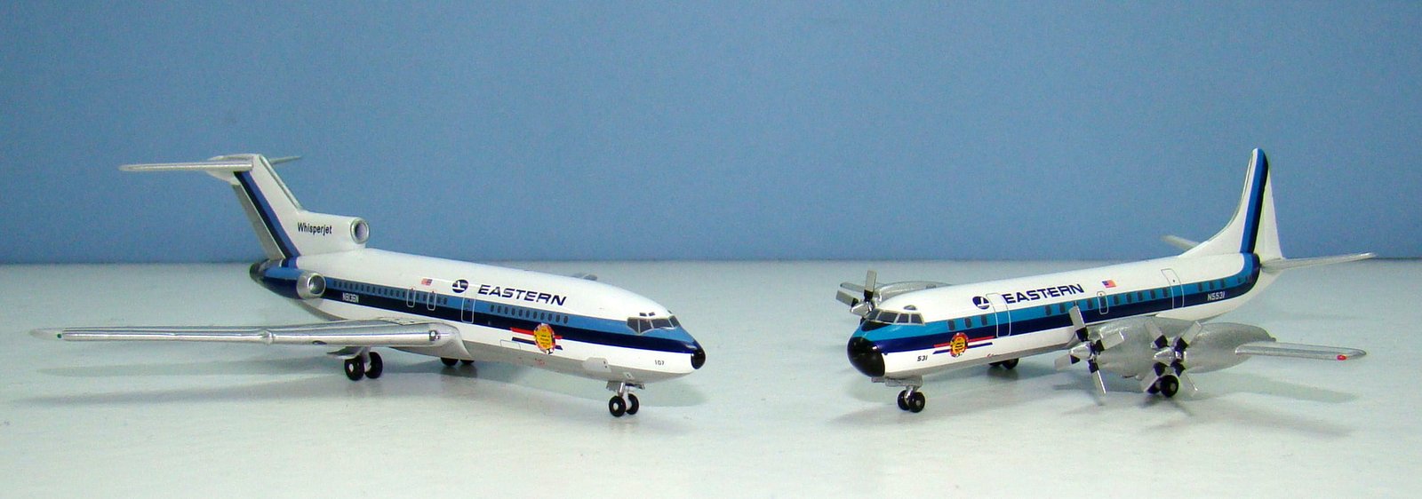 Eastern Bicentennial Boeing 727-100 & Lockheed Electra Aeroclassics 1:400 Scale Model Airliners