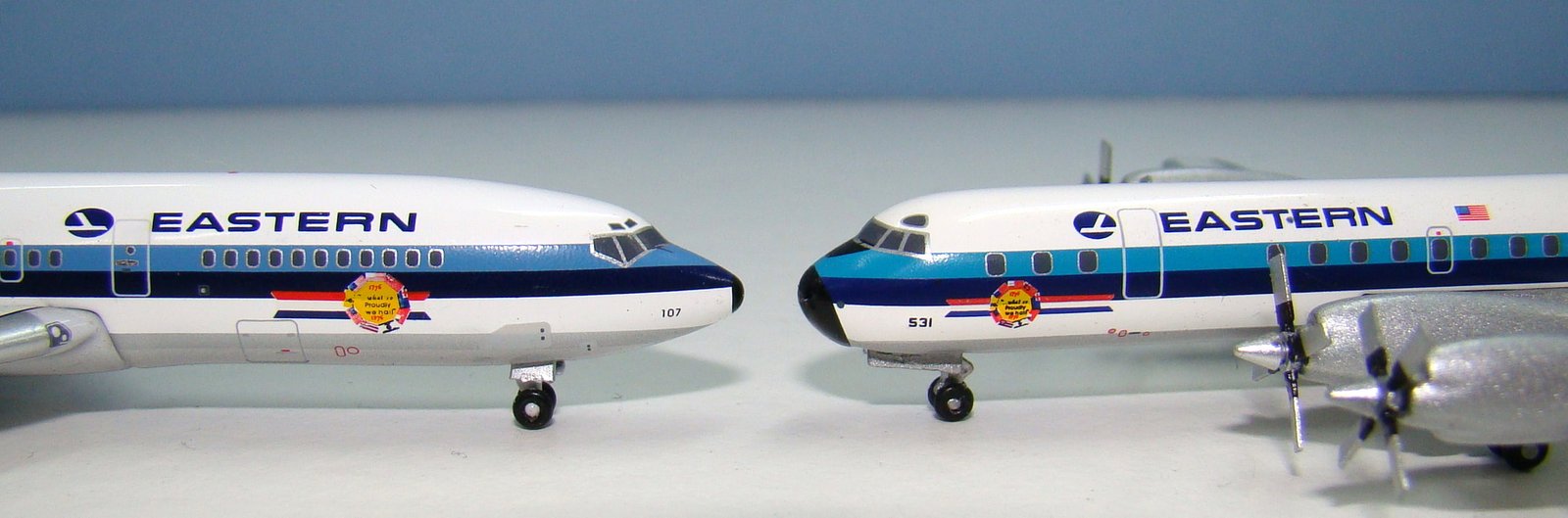 Eastern Bicentennial Boeing 727-100 & Lockheed Electra Aeroclassics 1:400 Scale Model Airliners