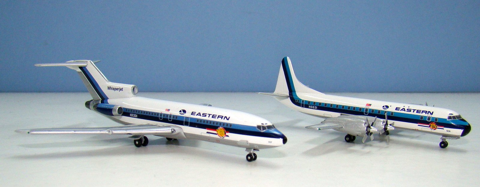 Eastern Bicentennial Boeing 727-100 & Lockheed Electra Aeroclassics 1:400 Scale Model Airliners