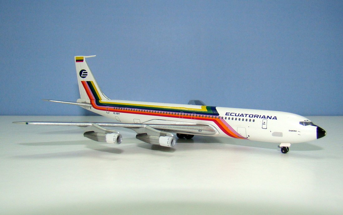 Ecuatoriana Boeing 707-321 HC-BHY Aeroclassics 1:400 Scale Model Airliner