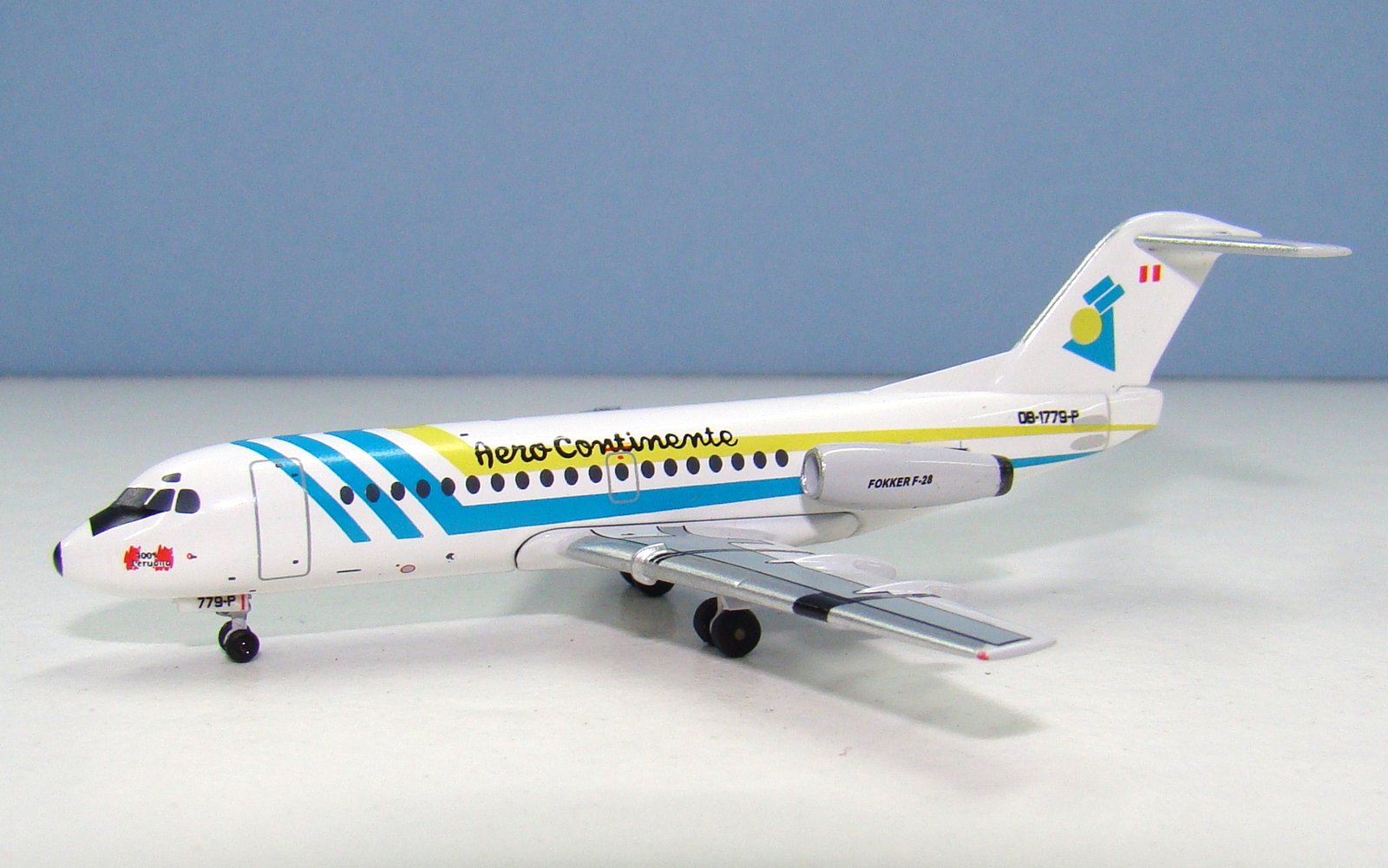 AeroContinente Fokker F28-1000 OB-1779-P Aeroclassics 1:400 Scale Model Airliner