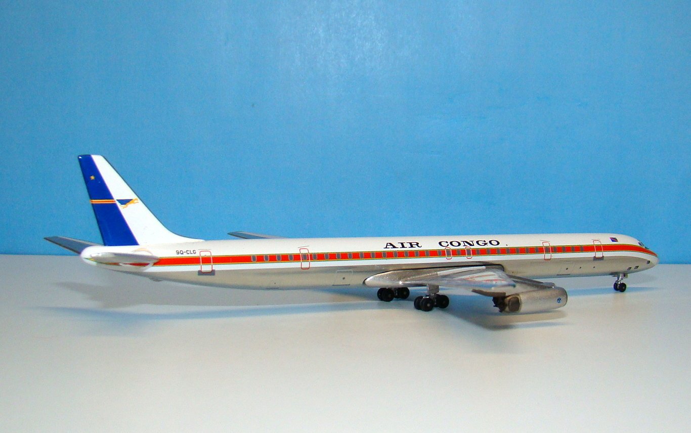Air Congo Douglas DC-8-63CF 9Q-CLH Aeroclassics 1:400 Scale Model Airliner