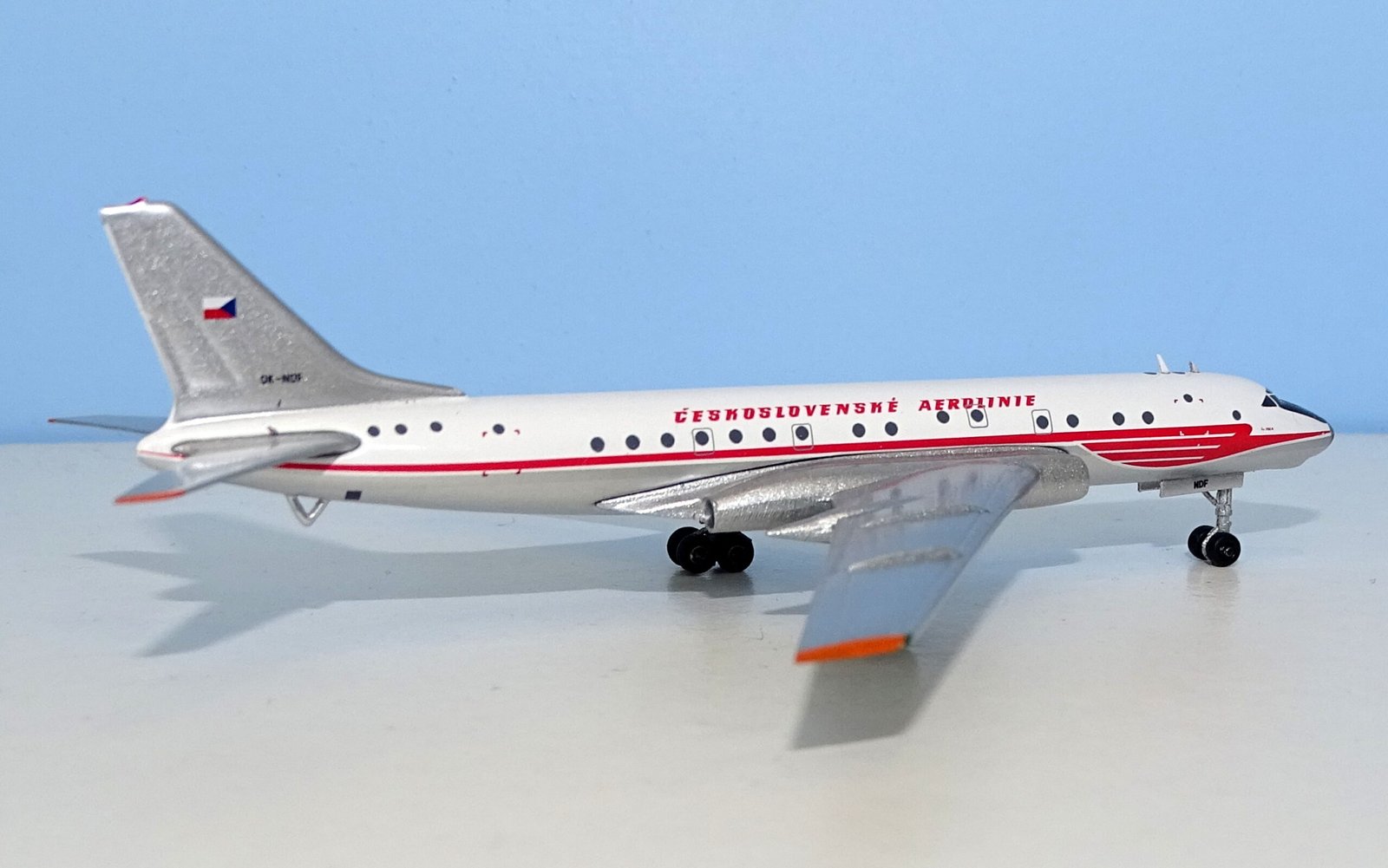 CSA Tupolev Tu-104A OK-NDF 'Fake Alitalia DC-8 Clrs' - 1:400 Scale by Retro Models