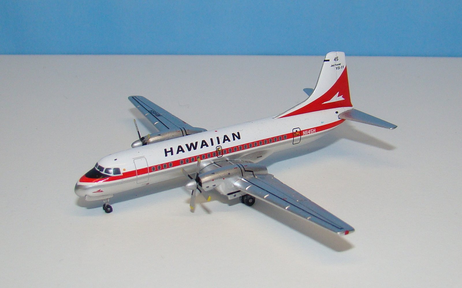 Hawaiian Airlines NAMC YS-11 N1145H Gemini Jets 1:400 Scale Model Airliner