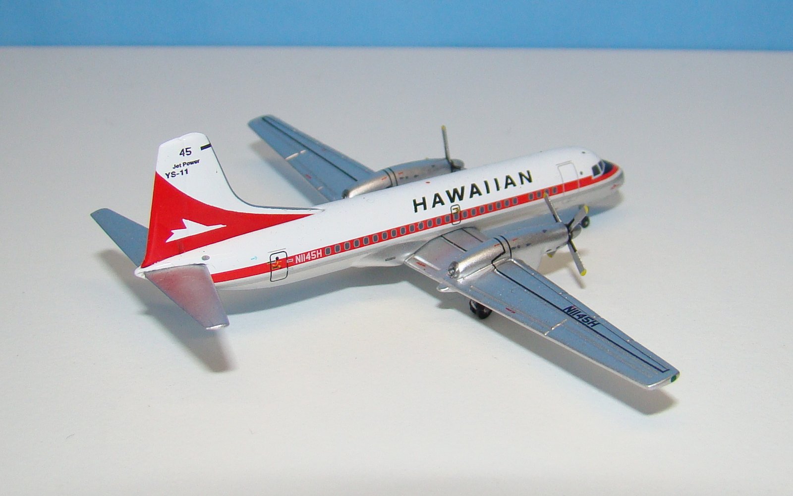 Hawaiian Airlines NAMC YS-11 N1145H Gemini Jets 1:400 Scale Model Airliner