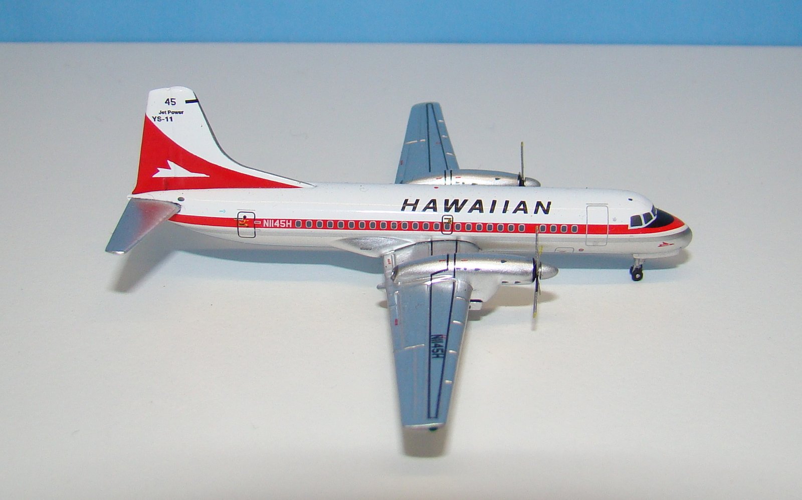Hawaiian Airlines NAMC YS-11 N1145H Gemini Jets 1:400 Scale Model Airliner