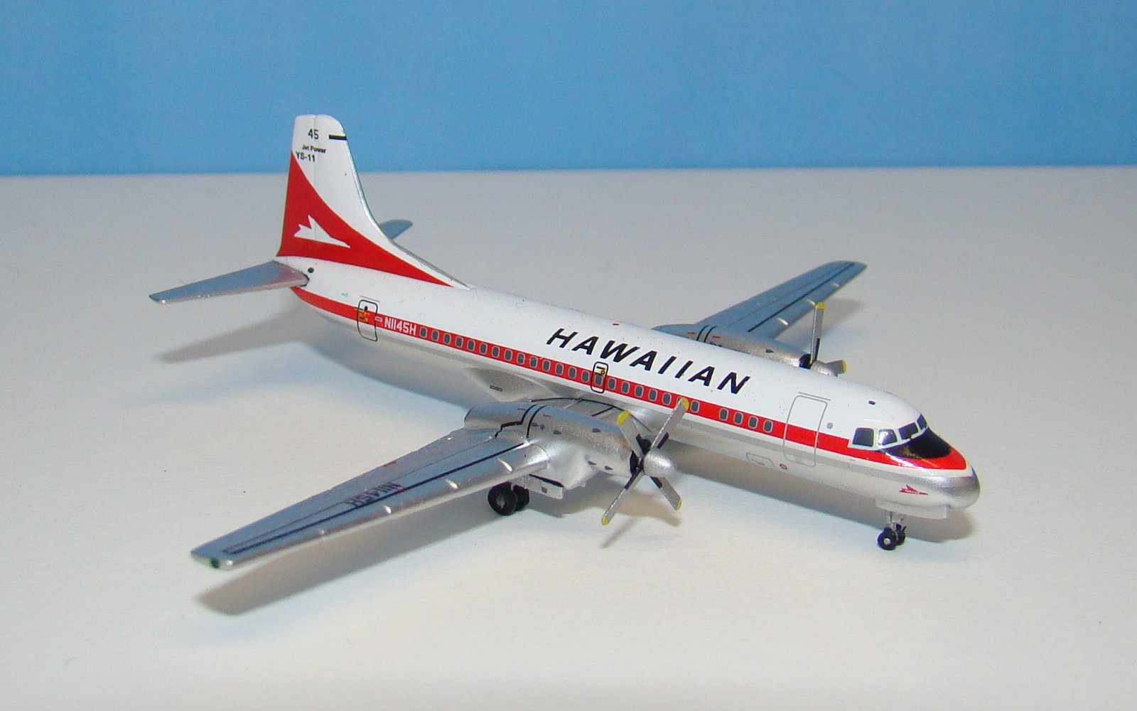 Hawaiian Airlines NAMC YS-11 N1145H Gemini Jets 1:400 Scale Model Airliner