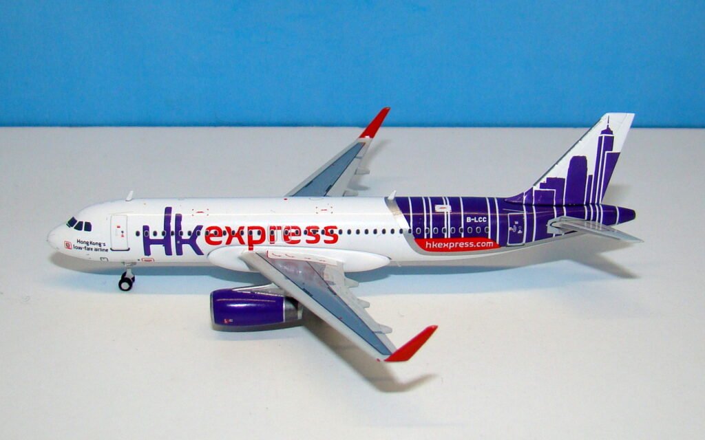 HK Express Airbus A320-200 B-LCC JC Wings 1:400 Scale Model Airliner
