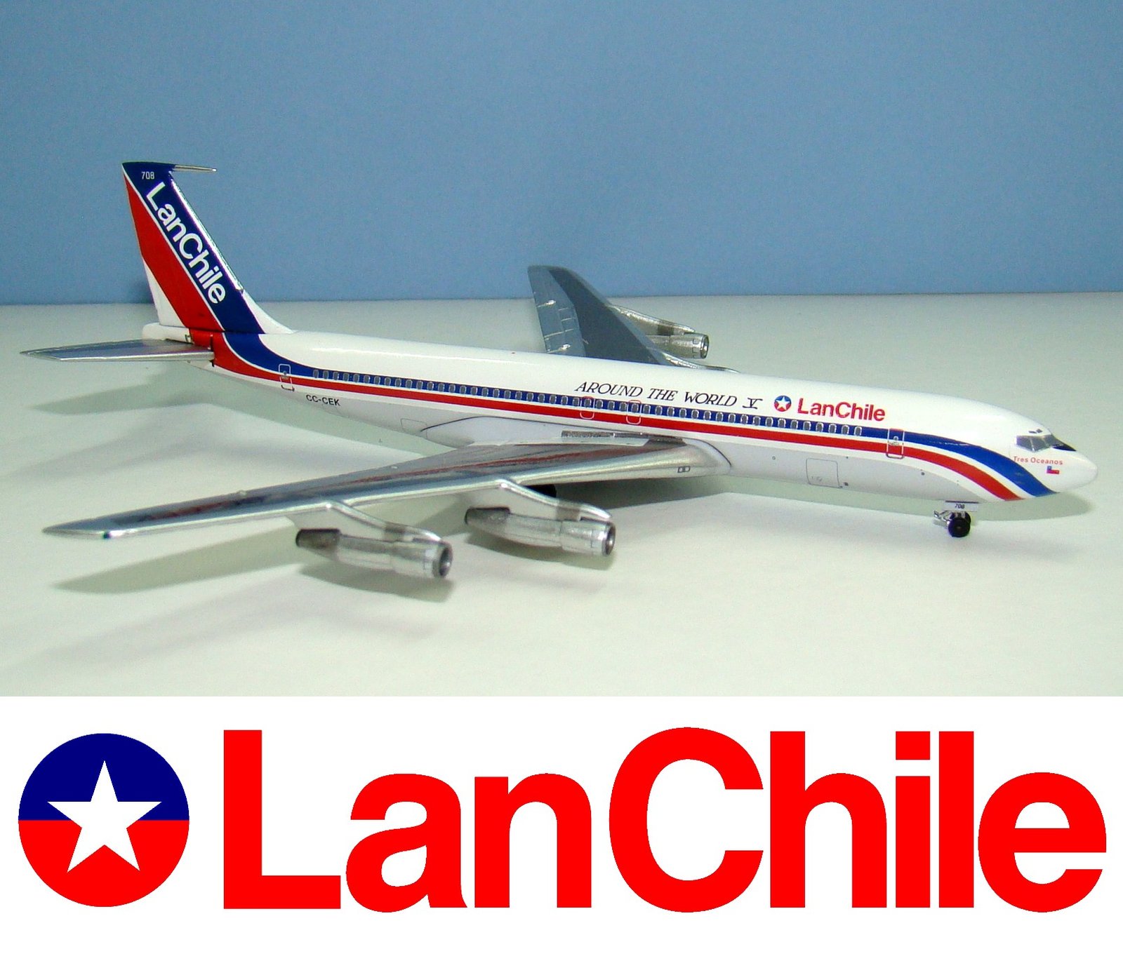 1/200ボーイング707-300LanChile All Around the World: Lan's Air Cruises - YESTERDAY'S AIRLINES