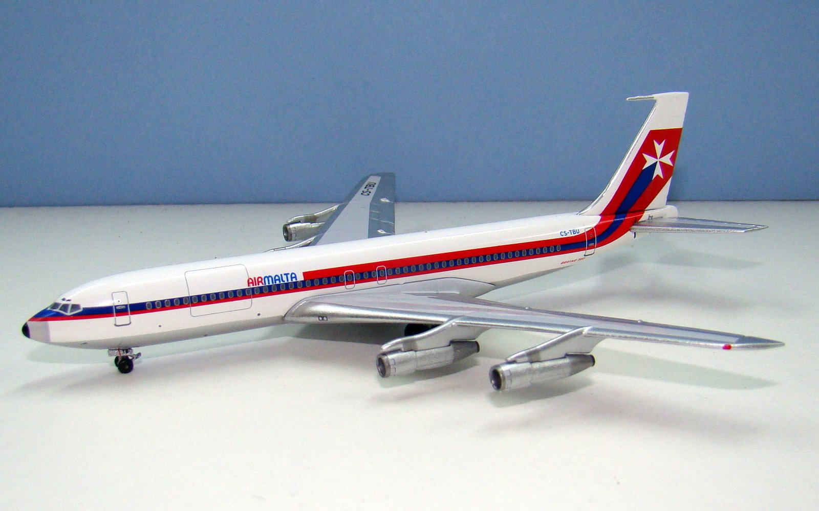Air Malta Boeing 707-3F5C CS-TBU Aeroclassics 1:400 Scale Model Airliner