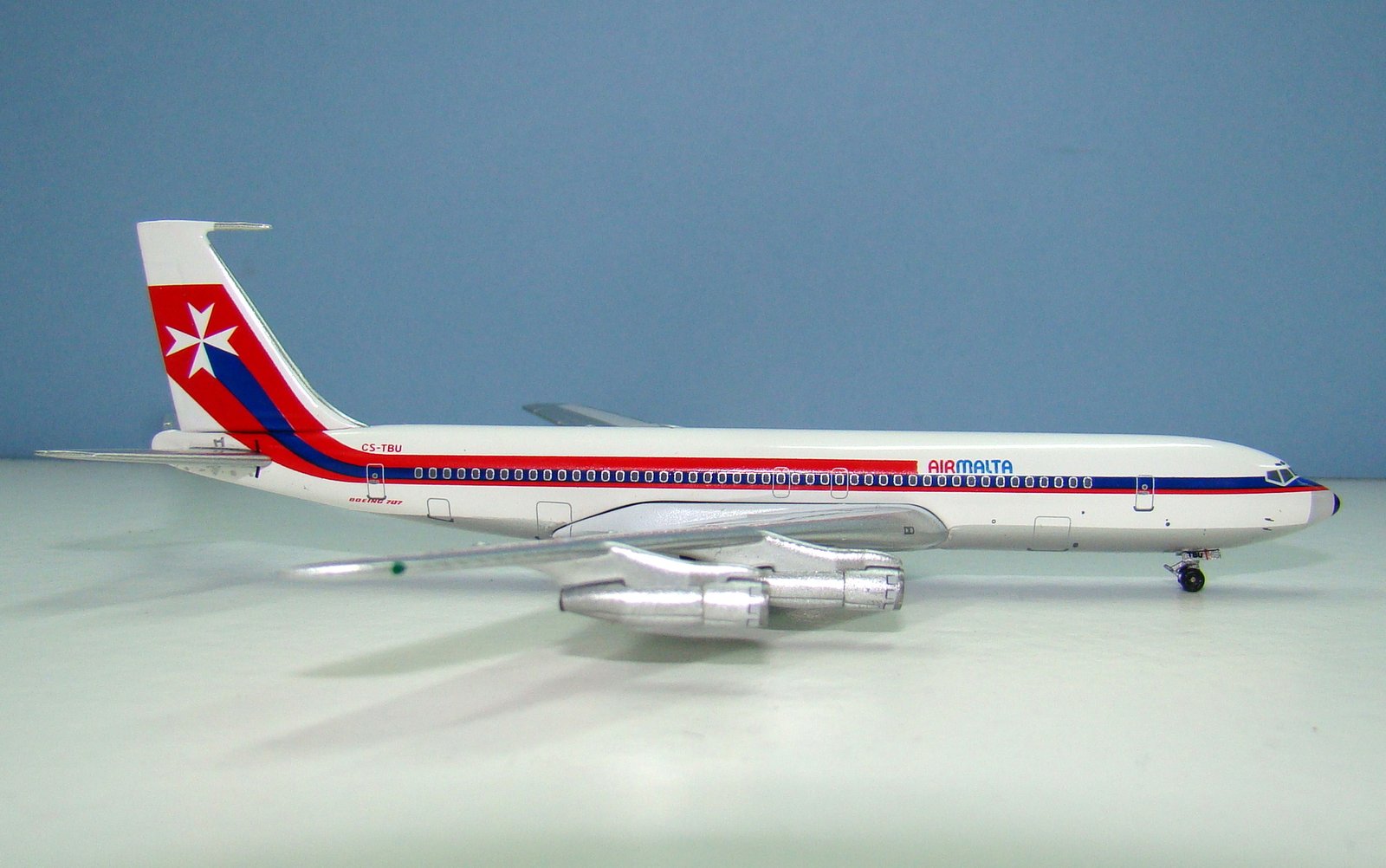 Air Malta Boeing 707-3F5C CS-TBU Aeroclassics 1:400 Scale Model Airliner