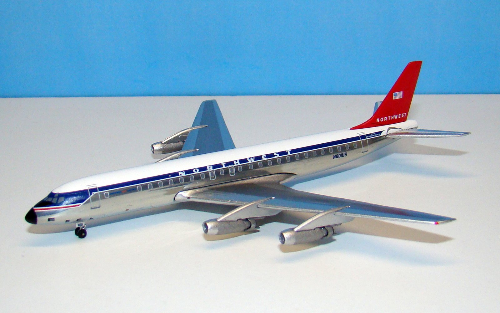 Northwest Orient Douglas Dc-8-32 N801US Aeroclassics 1:400 Scale Model Airliner