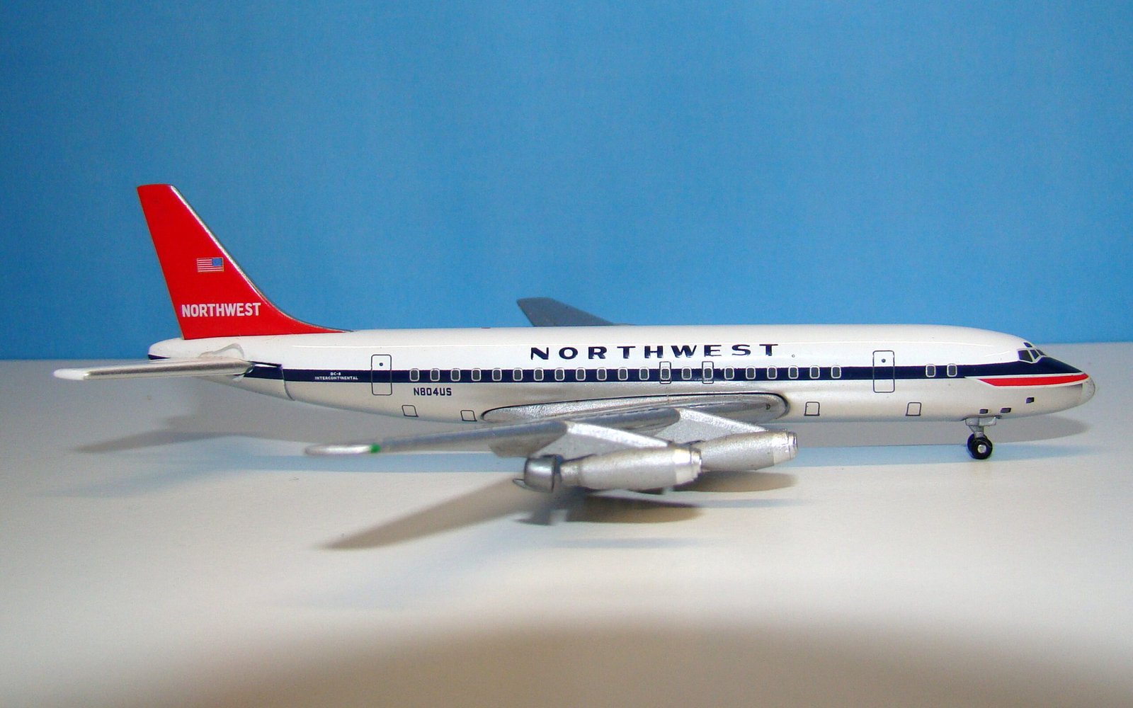 Northwest Orient Douglas DC-8-32 N804US Gemini Jets 1:400 Scale Model Airliner