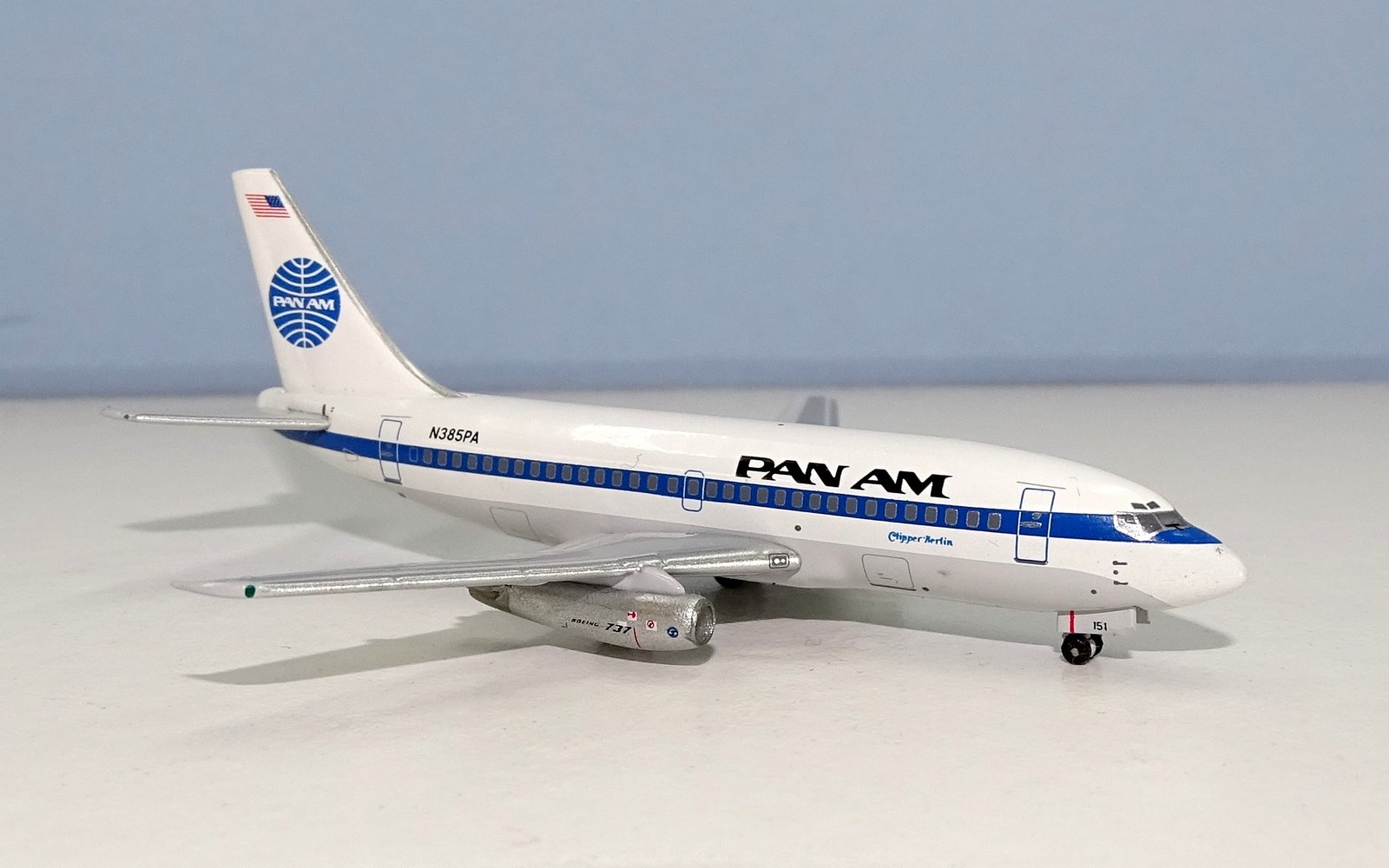 Pan Am Boeing 737-2Q9 Adv N385PA Aeroclassics 1:400 Scale Airliner
