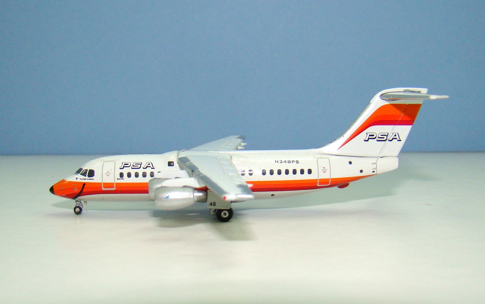 PSA British Aerospace 146-200 N348PS Gemini Jets 1:400 Scale Model Airliner
