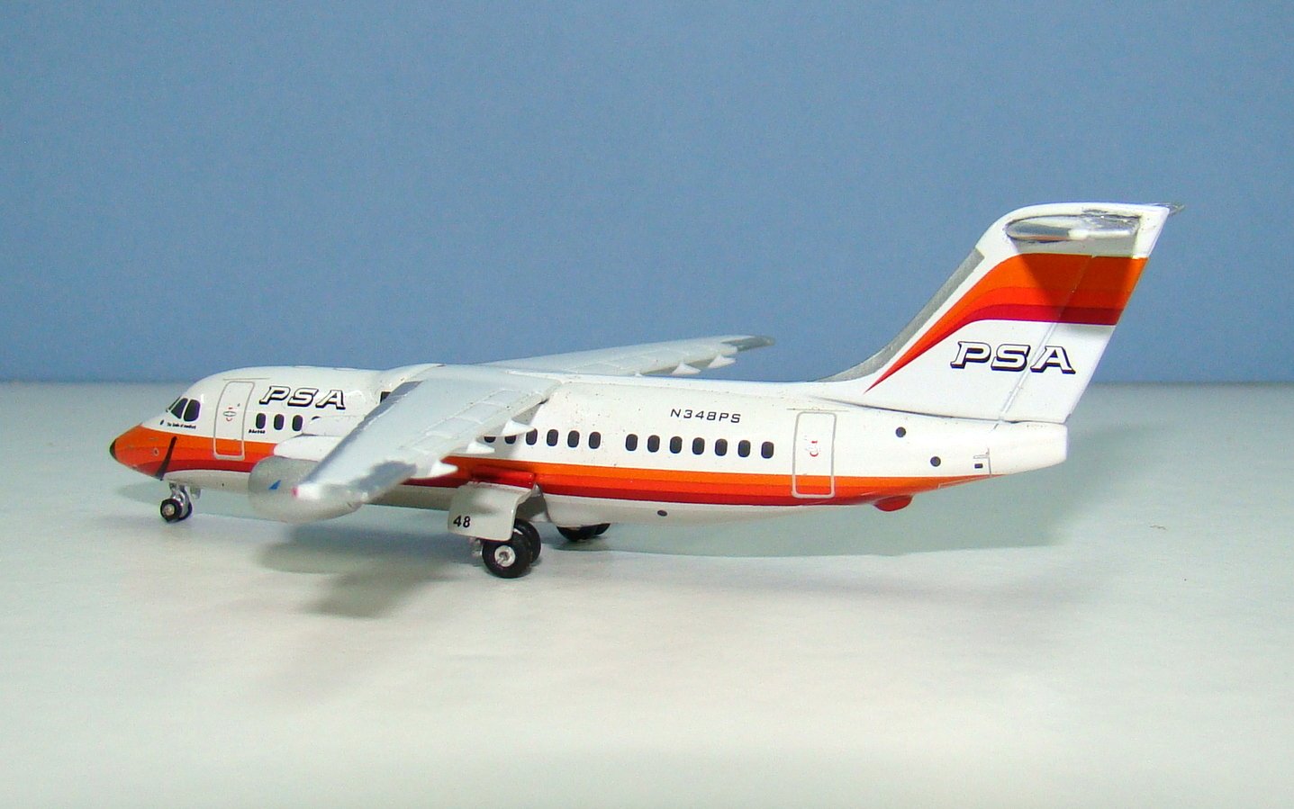 PSA British Aerospace 146-200 N348PS Gemini Jets 1:400 Scale Model Airliner