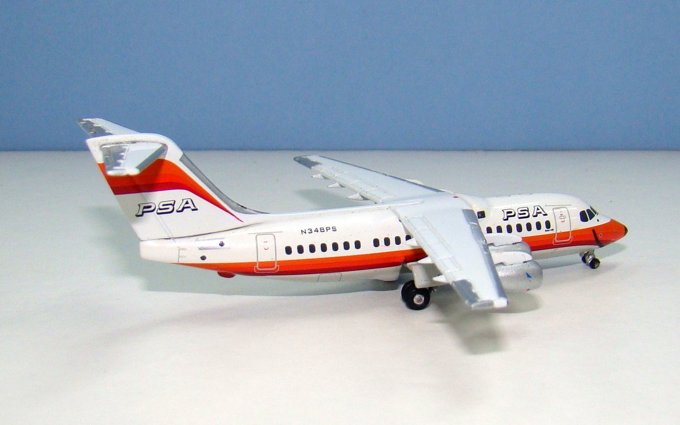 PSA British Aerospace 146-200 N348PS Gemini Jets 1:400 Scale Model Airliner