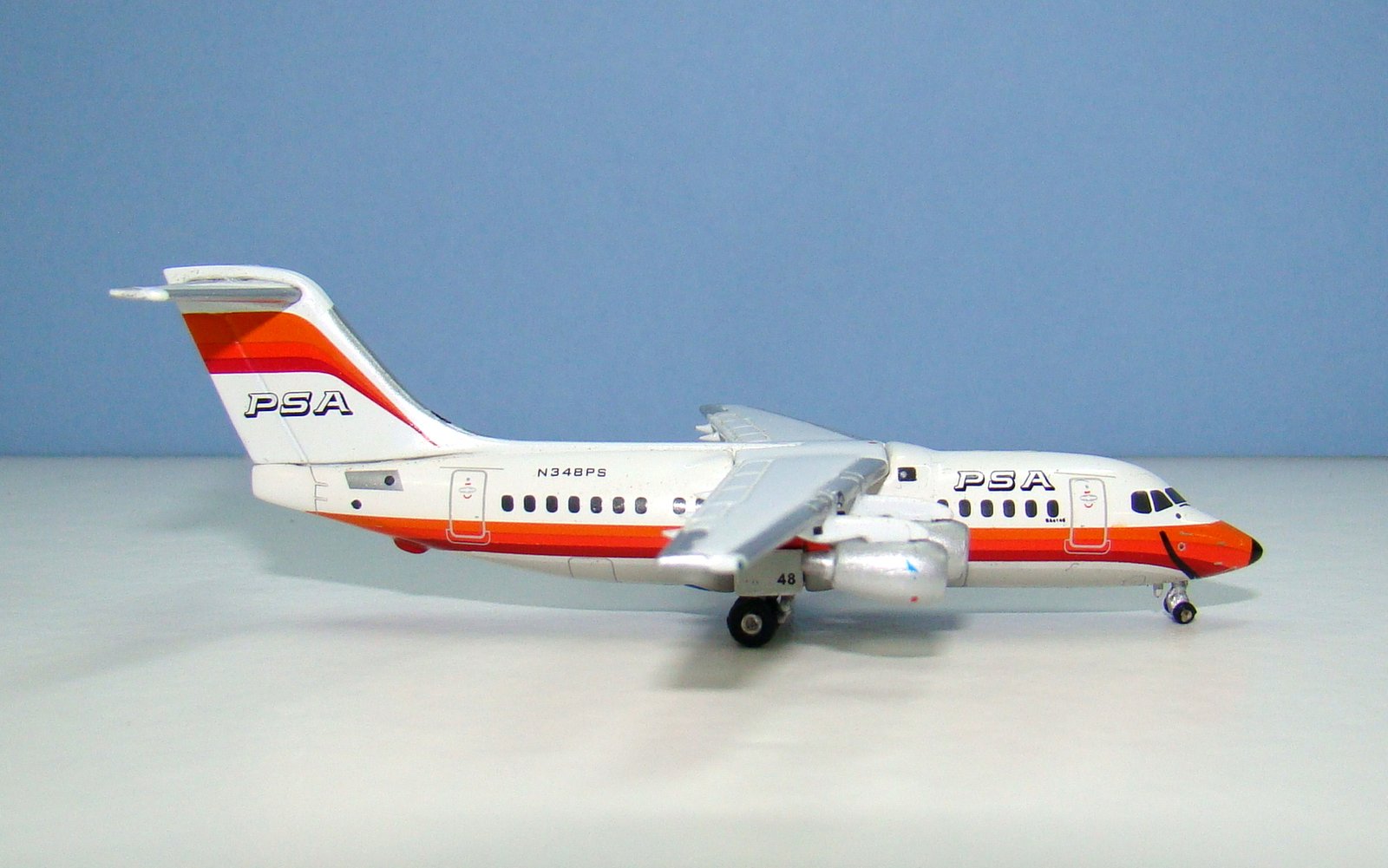 PSA British Aerospace 146-200 N348PS Gemini Jets 1:400 Scale Model Airliner