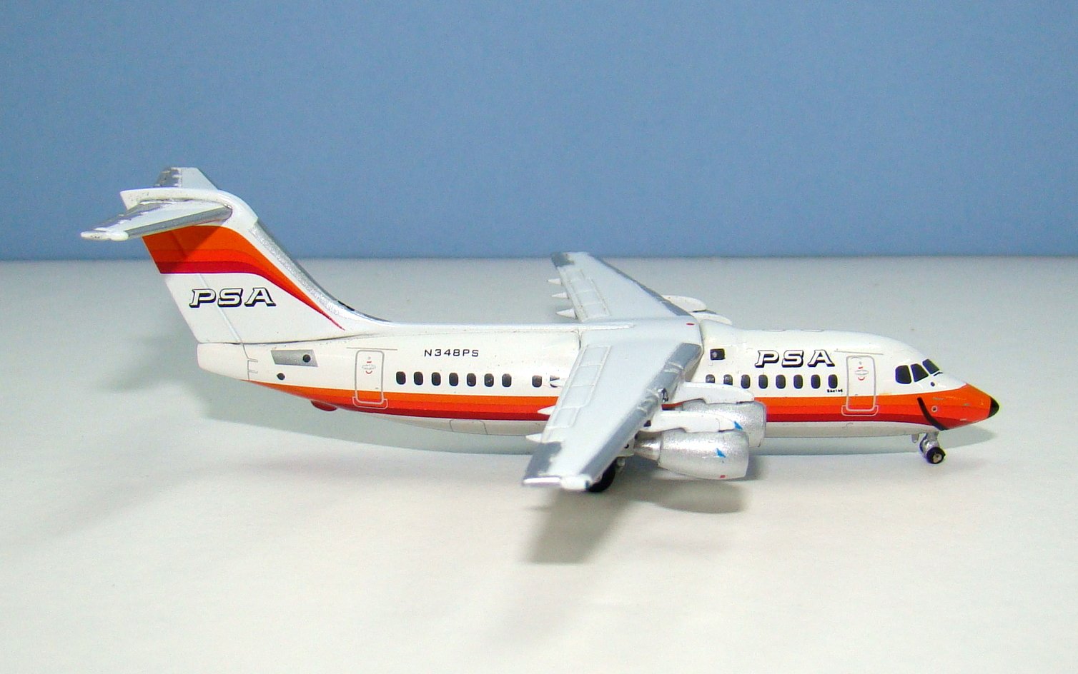 PSA British Aerospace 146-200 N348PS Gemini Jets 1:400 Scale Model Airliner