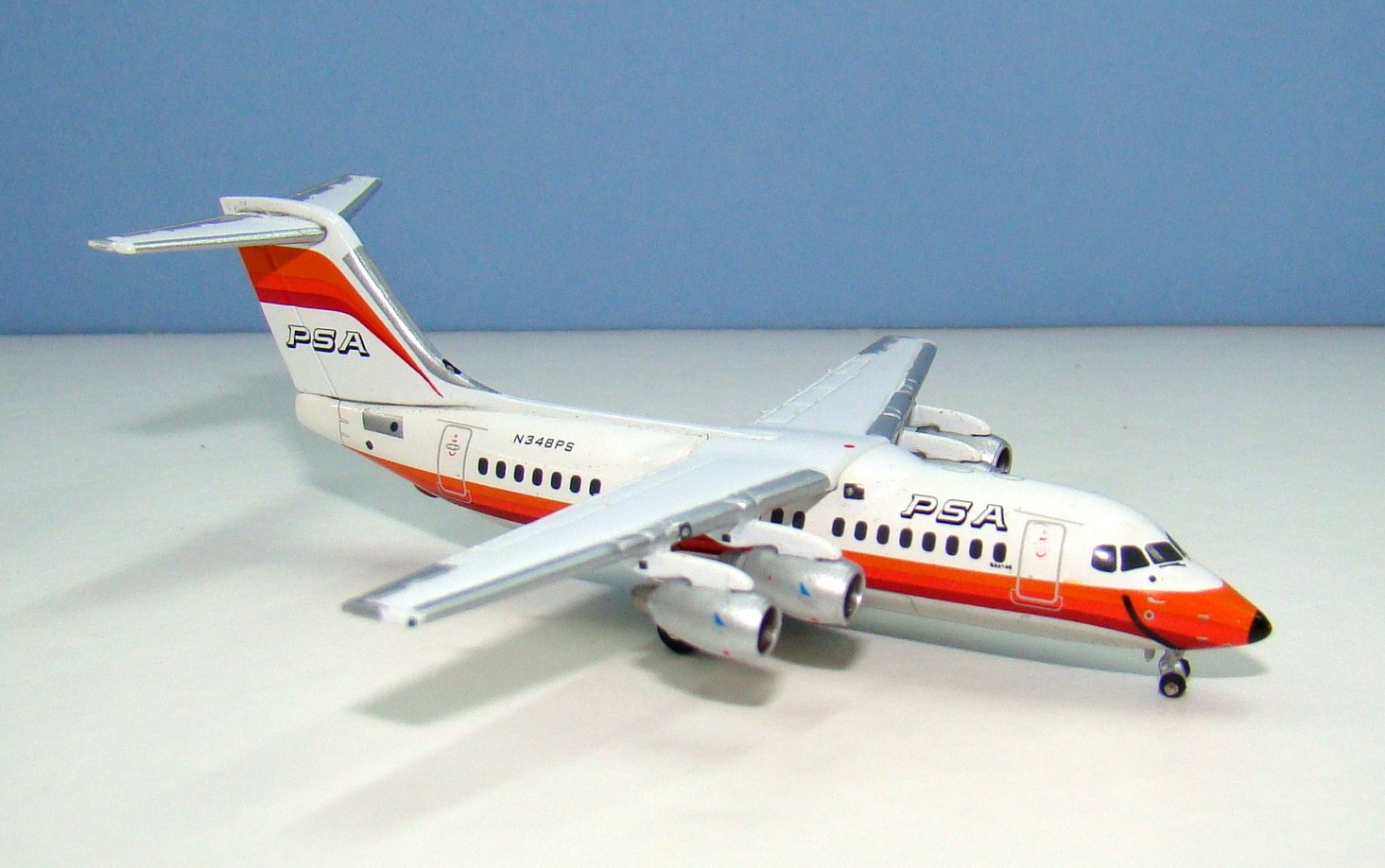 PSA British Aerospace 146-200 N348PS Gemini Jets 1:400 Scale Model Airliner