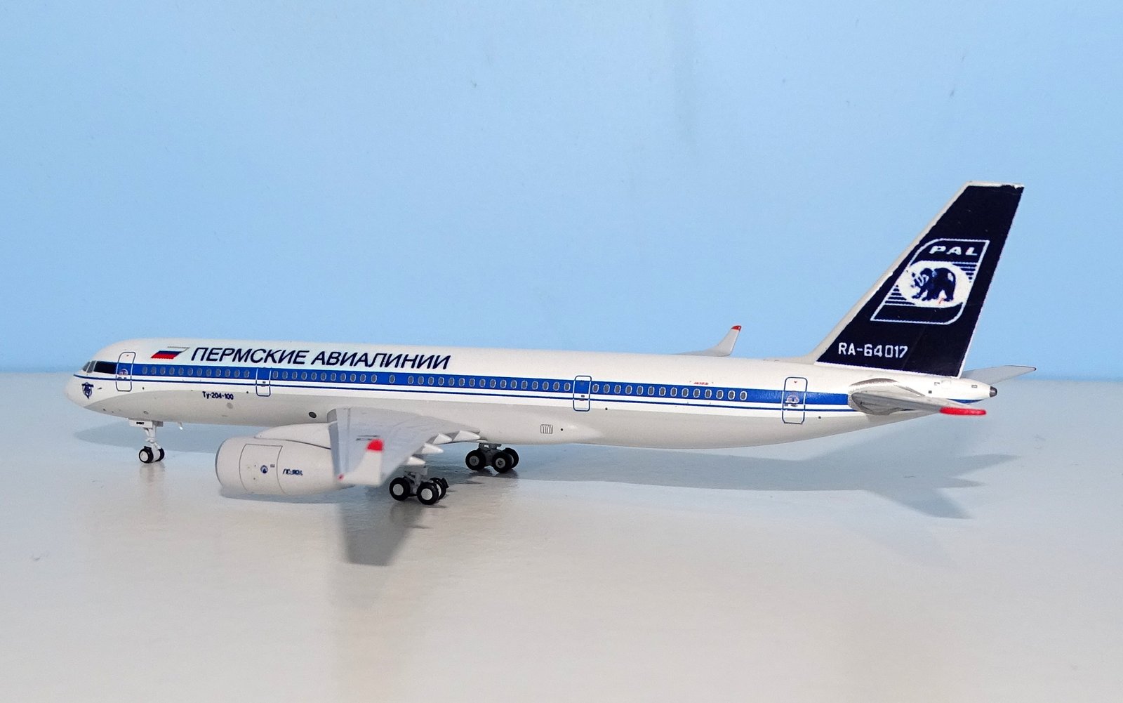 Perm Airlines Tupolev Tu-204-100 RA-64017 DT Customs 1:400 Scale (Panda Models donor)