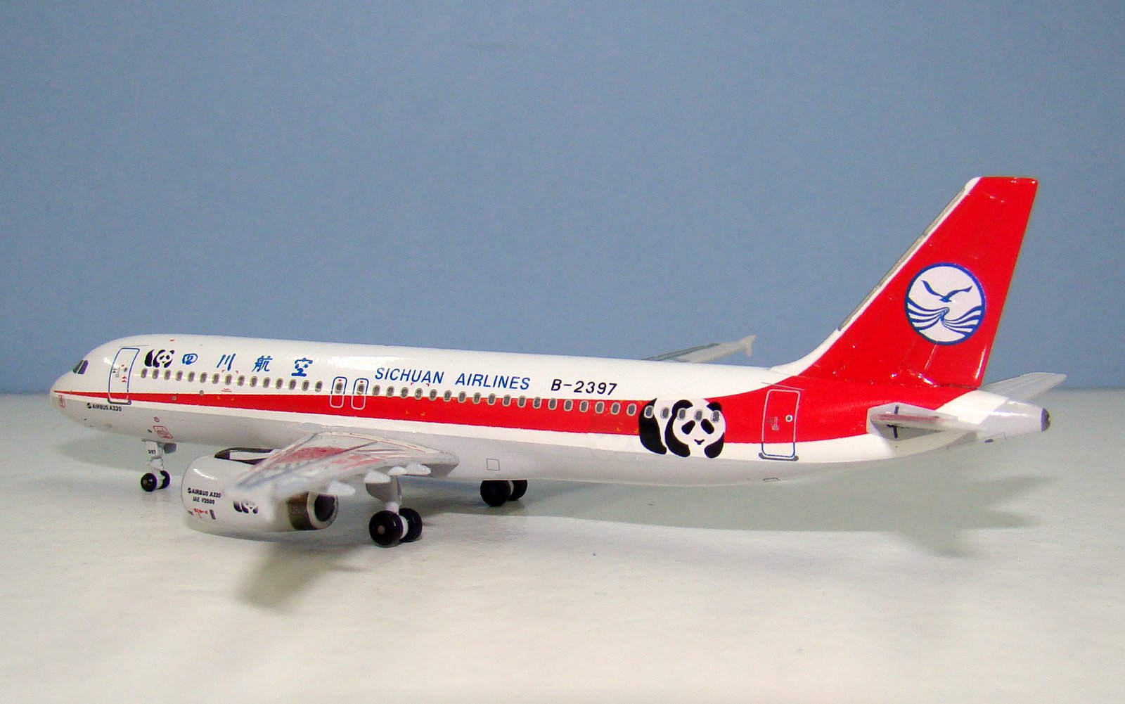 Sichuan Airlines Airbus A320 B-2397 Panda Models 1:400 Scale Model Airliner
