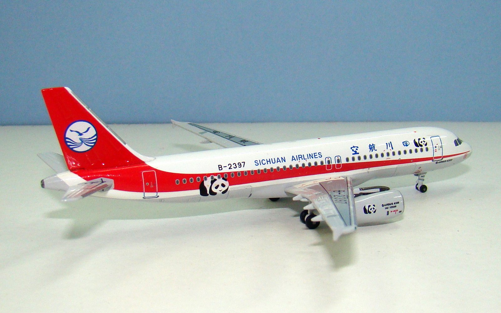 Sichuan Airlines Airbus A320 B-2397 Panda Models 1:400 Scale Model Airliner