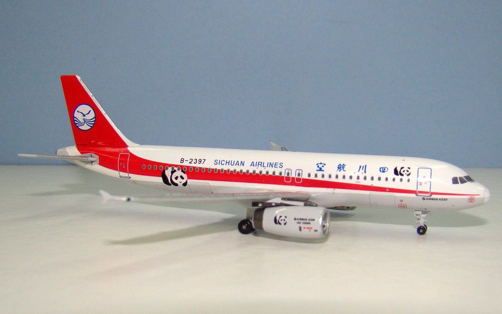 Sichuan Airlines Airbus A320 B-2397 Panda Models 1:400 Scale Model Airliner
