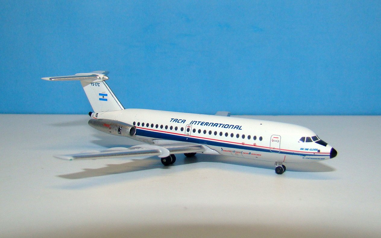 TACA International BAC One-Eleven 407 YS-17C Aeroclassics 1:400 Scale Model Airliner