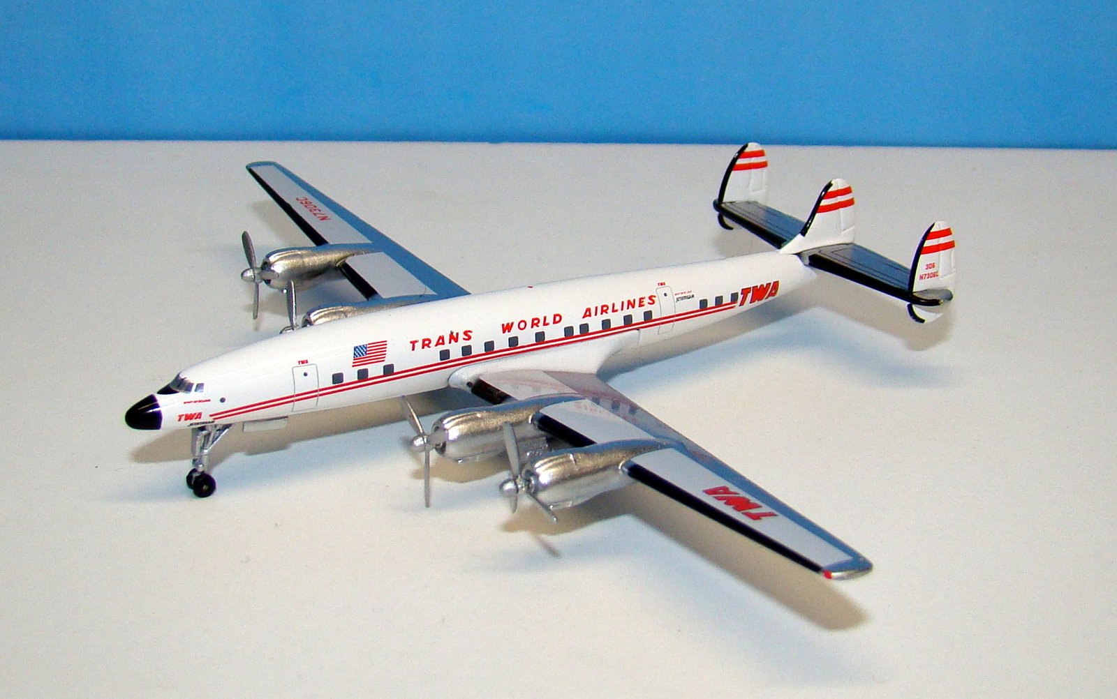 Trans World Airlines Lockheed L-1649A Starliner N7306C Aeroclassics 1:400 Scale Model Airliner