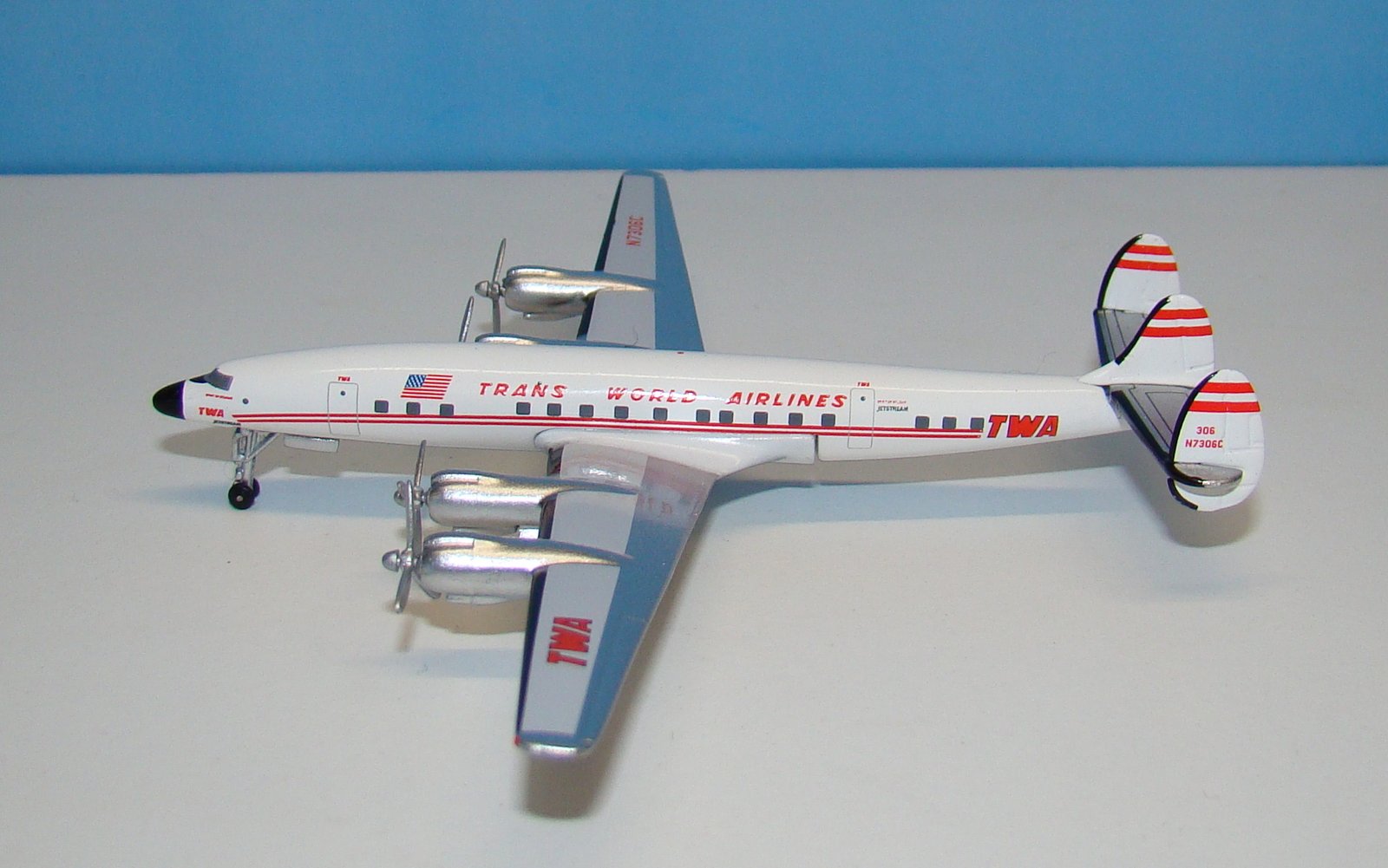Trans World Airlines Lockheed L-1649A Starliner N7306C Aeroclassics 1:400 Scale Model Airliner