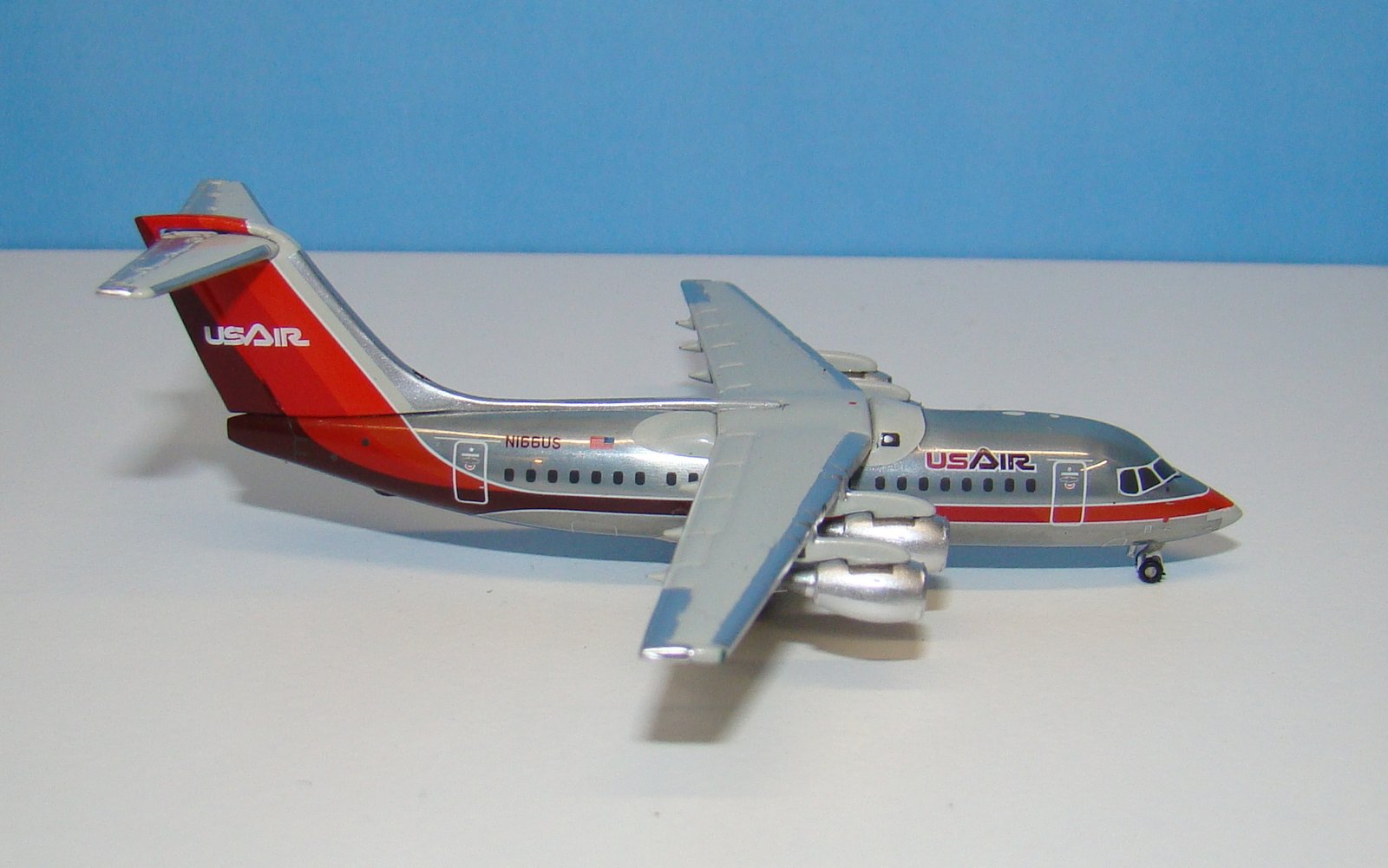 USAir British Aerospace BAE 146-200 N166US Gemini jets 1:400 Scale Model Airliner