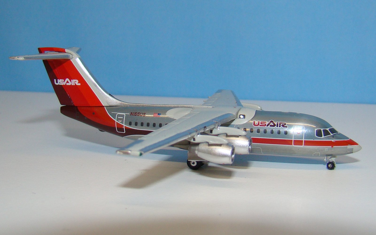 USAir British Aerospace BAE 146-200 N166US Gemini jets 1:400 Scale Model Airliner