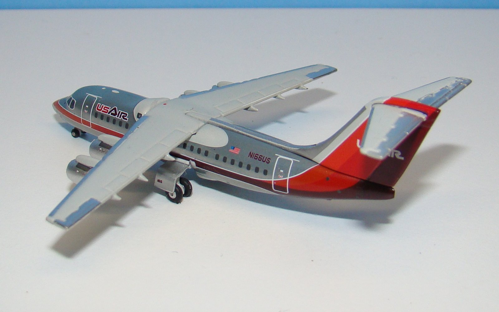 USAir British Aerospace BAE 146-200 N166US Gemini jets 1:400 Scale Model Airliner