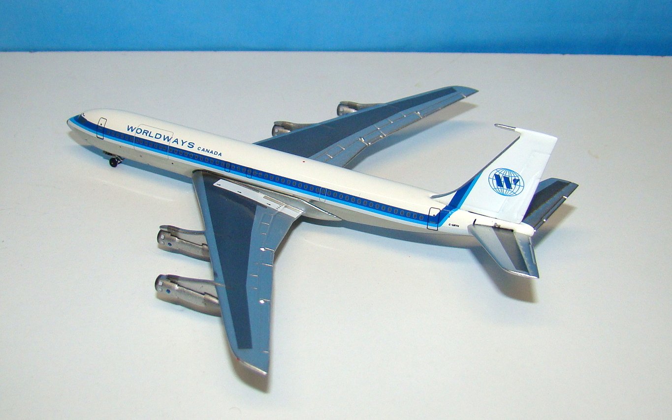 Worldways Canada Boeing 707-338C C-GRYN Aeroclassics 1:400 Scale Model Airliner