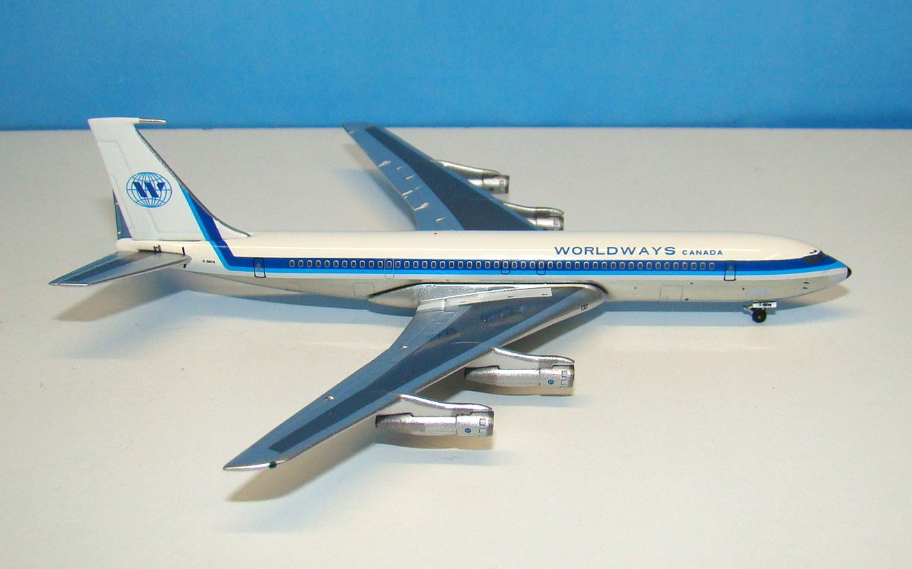 Worldways Canada Boeing 707-338C C-GRYN Aeroclassics 1:400 Scale Model Airliner