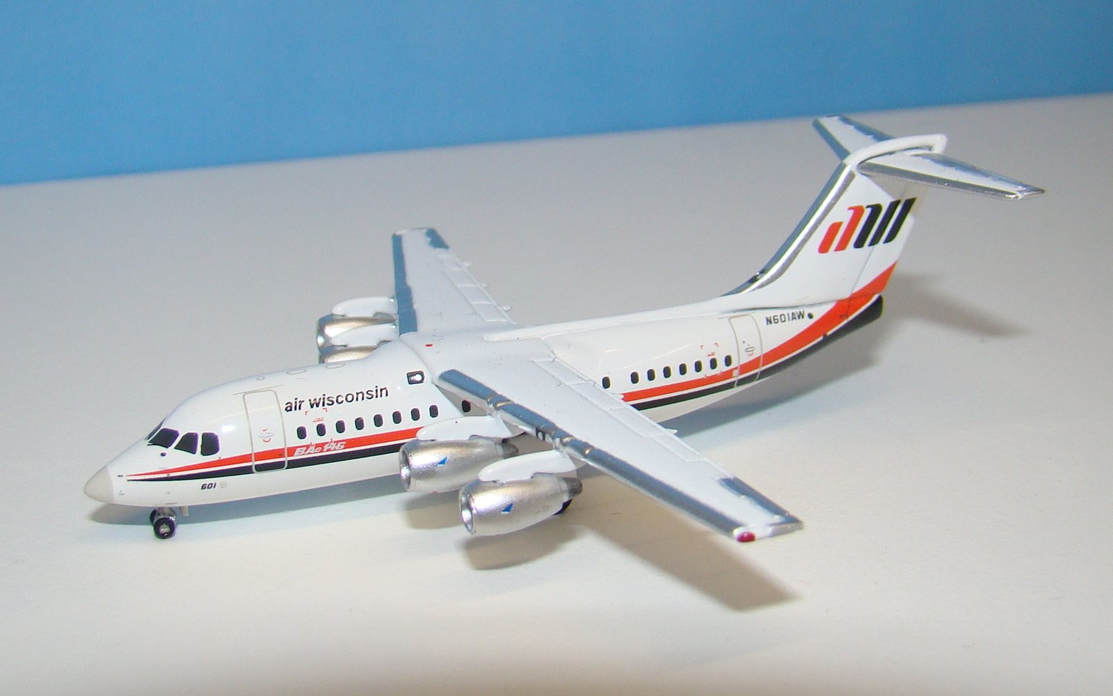 Air Wisconsin British Aerospace BAE 146-200 N601AW Gemini Jets 1:400 Scale