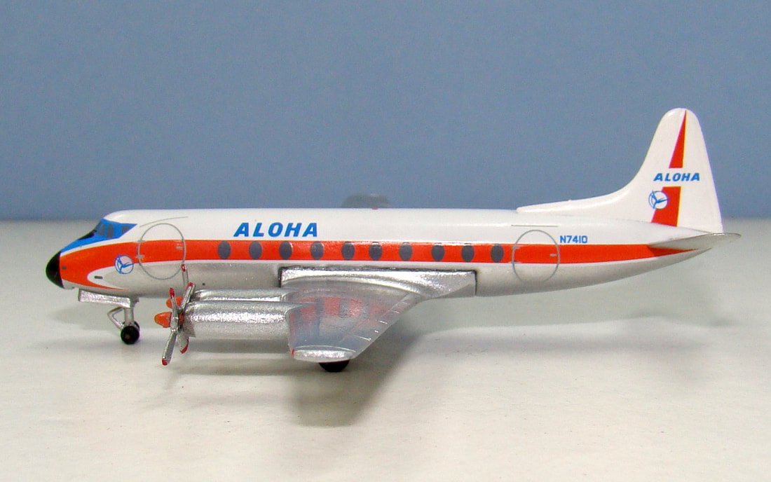 Aloha Airlines Vickers Viscount 745D N7410 by Aeroclassics 1:400 Scale