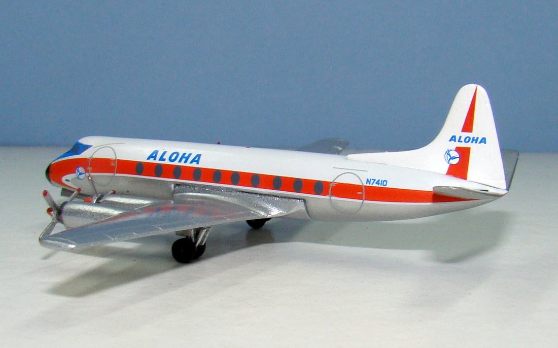 Aloha Airlines Vickers Viscount 745D N7410 by Aeroclassics 1:400 Scale