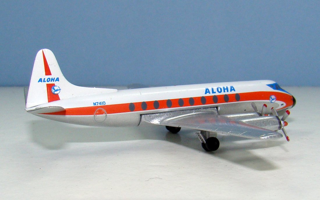 Aloha Airlines Vickers Viscount 745D N7410 by Aeroclassics 1:400 Scale
