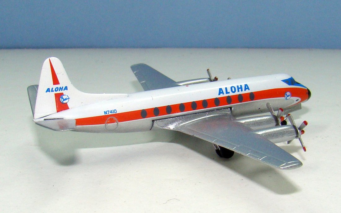 Aloha Airlines Vickers Viscount 745D N7410 by Aeroclassics 1:400 Scale