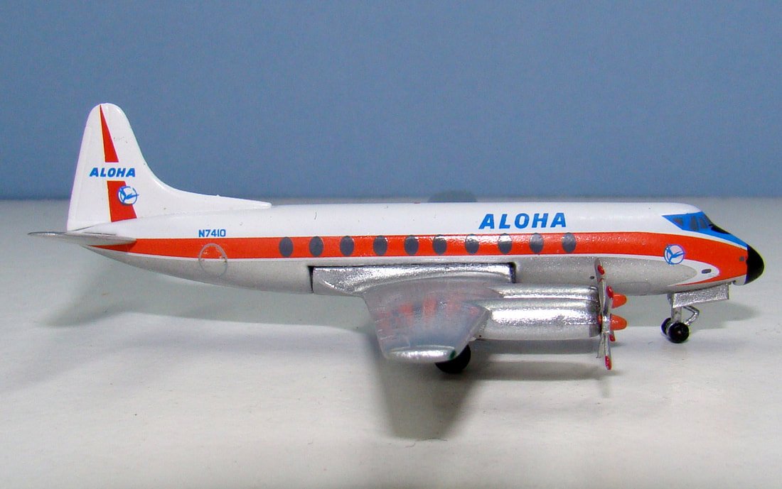 Aloha Airlines Vickers Viscount 745D N7410 by Aeroclassics 1:400 Scale