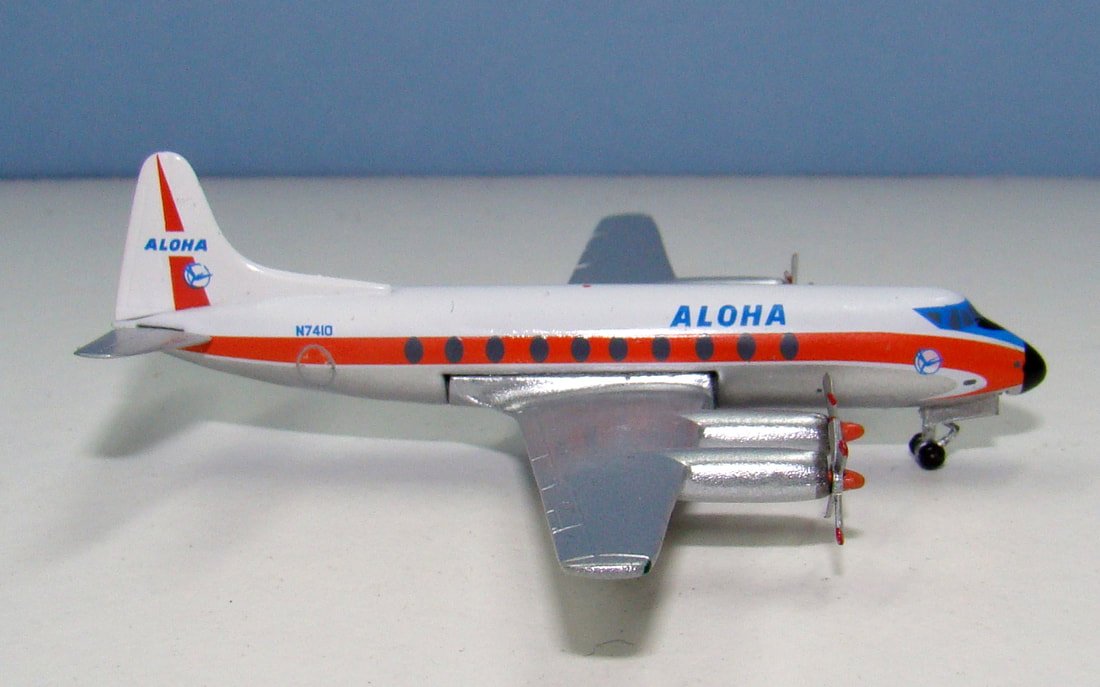 Aloha Airlines Vickers Viscount 745D N7410 by Aeroclassics 1:400 Scale