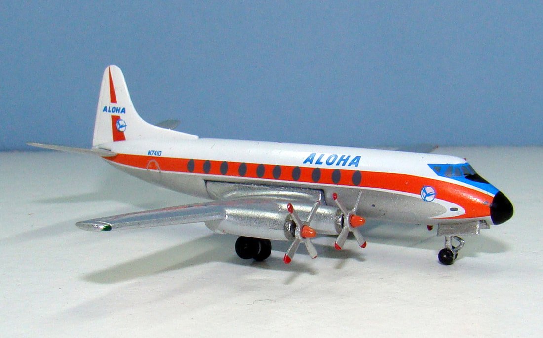 Aloha Airlines Vickers Viscount 745D N7410 by Aeroclassics 1:400 Scale